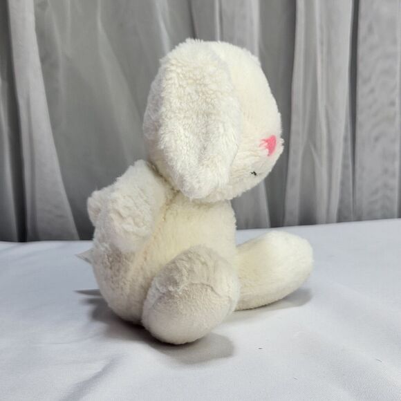 Carters Precious Firsts White Bunny Rabbit 6" Plush Stuffed Baby Toy - Picture 3 of 10